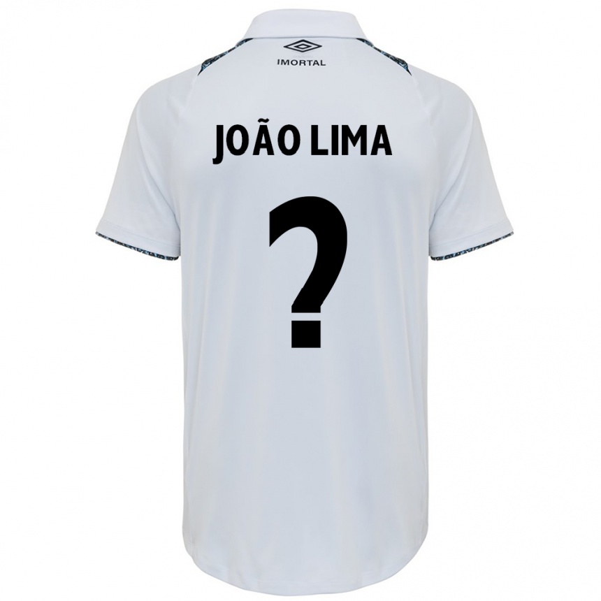 Kids Football João Vitor #0 White Blue Away Jersey 2024/25 T-Shirt