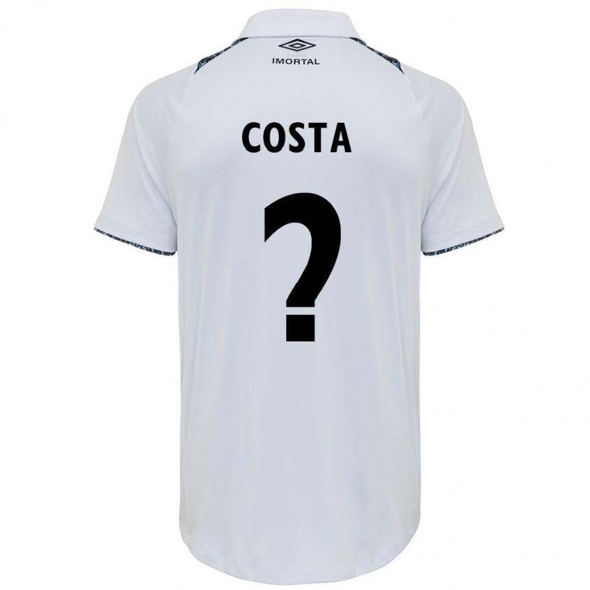 Kids Football Wesley Costa #0 White Blue Away Jersey 2024/25 T-Shirt