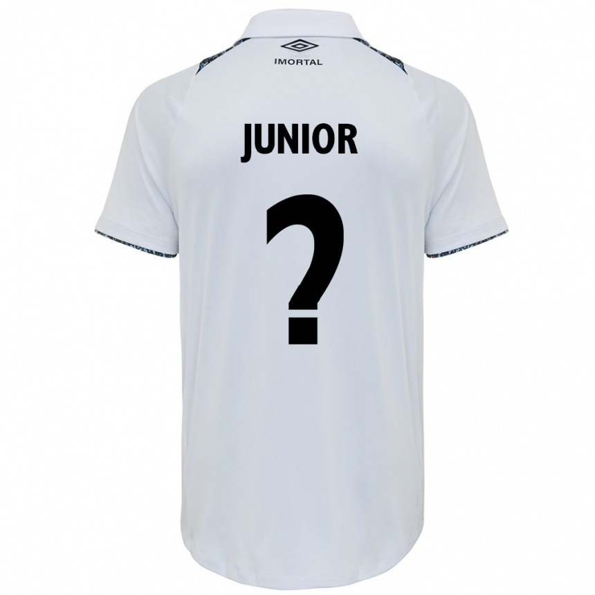 Kids Football Artur Junior #0 White Blue Away Jersey 2024/25 T-Shirt