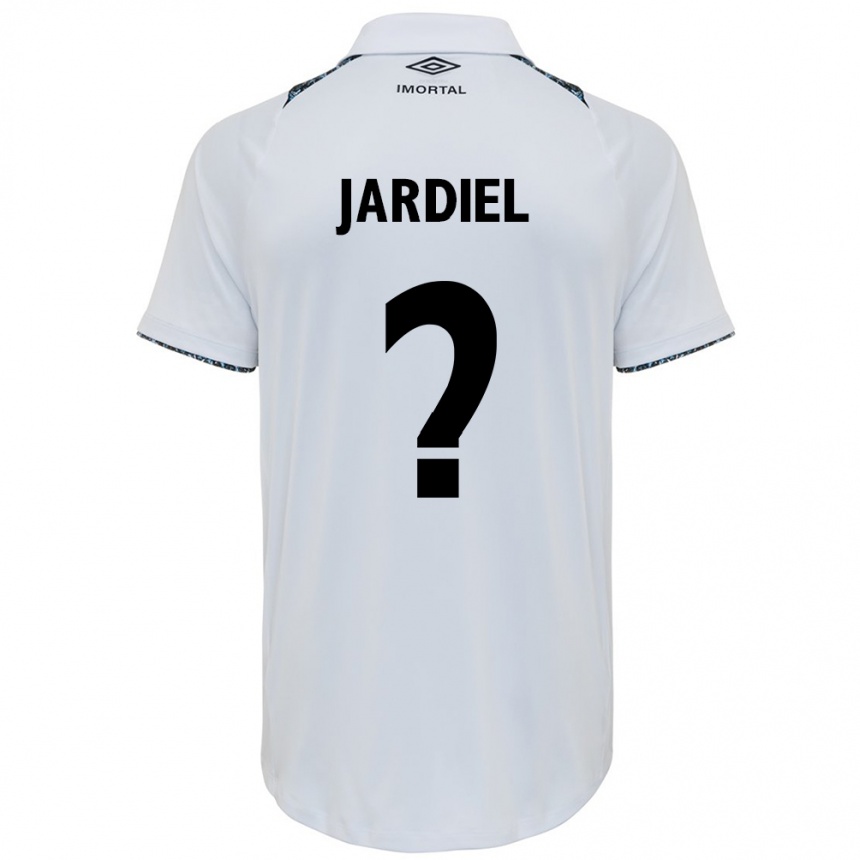 Kids Football Jardiel #0 White Blue Away Jersey 2024/25 T-Shirt