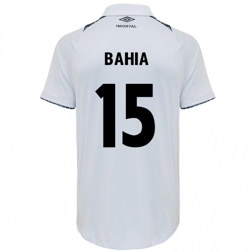 Kids Football Raíssa Bahia #15 White Blue Away Jersey 2024/25 T-Shirt