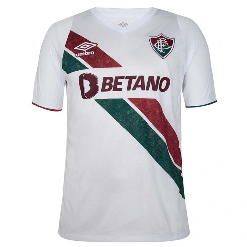 Kids Football Natan Silva #0 White Green Maroon Away Jersey 2024/25 T-Shirt