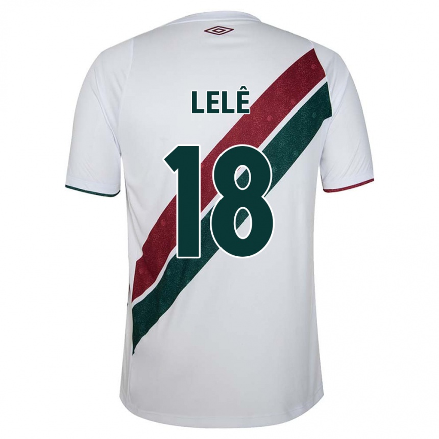 Kids Football Lelê #18 White Green Maroon Away Jersey 2024/25 T-Shirt