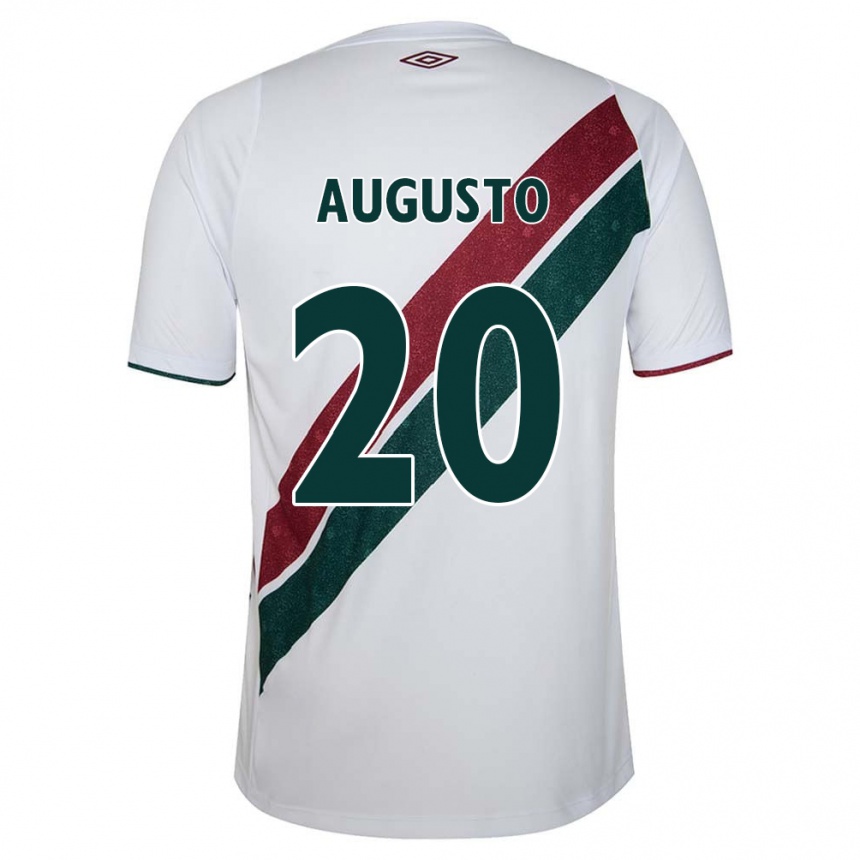 Kids Football Renato Augusto #20 White Green Maroon Away Jersey 2024/25 T-Shirt