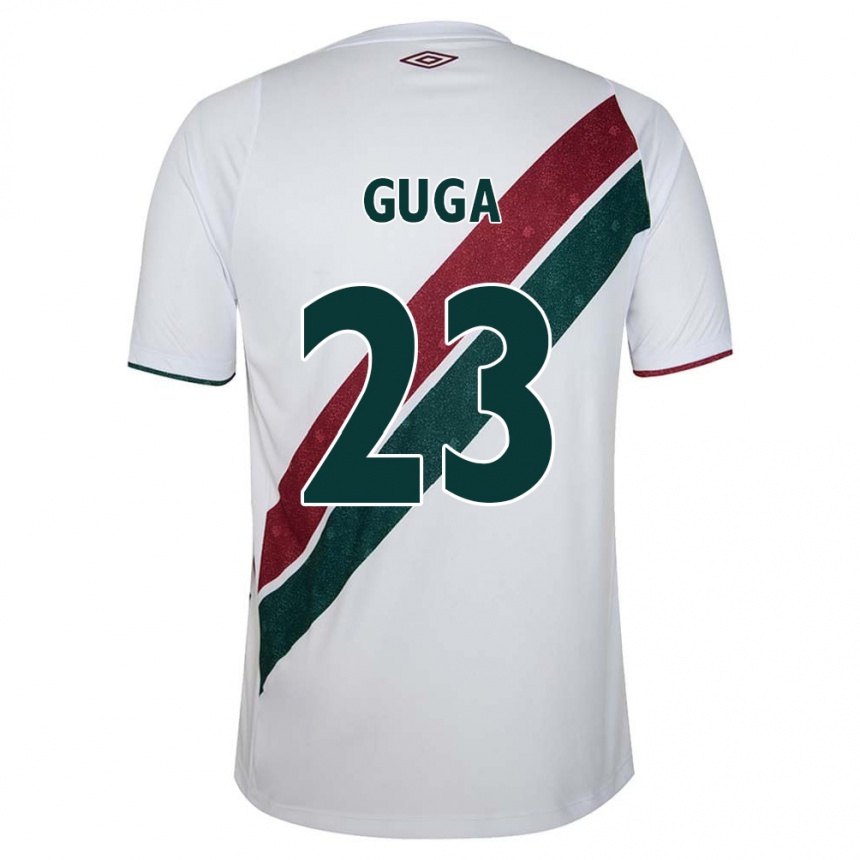 Kids Football Guga #23 White Green Maroon Away Jersey 2024/25 T-Shirt