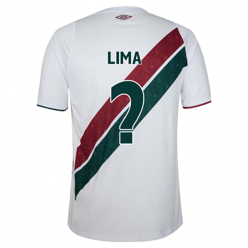 Kids Football Daniel Lima #0 White Green Maroon Away Jersey 2024/25 T-Shirt