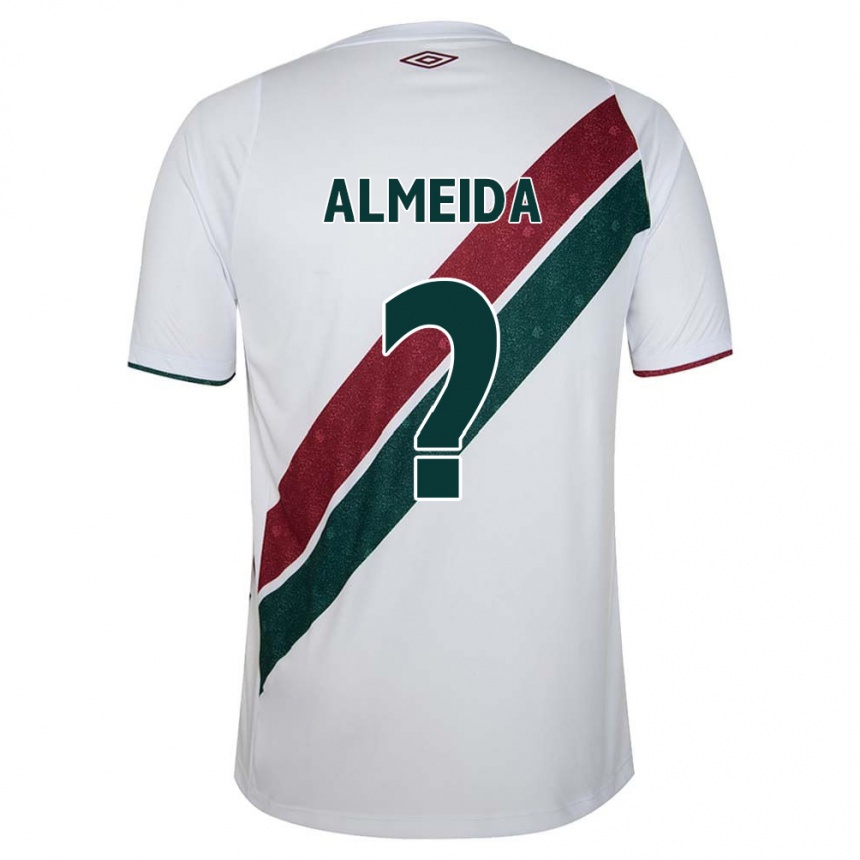 Kids Football Kayky Almeida #0 White Green Maroon Away Jersey 2024/25 T-Shirt