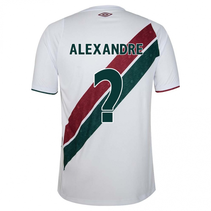 Kids Football Alexandre #0 White Green Maroon Away Jersey 2024/25 T-Shirt