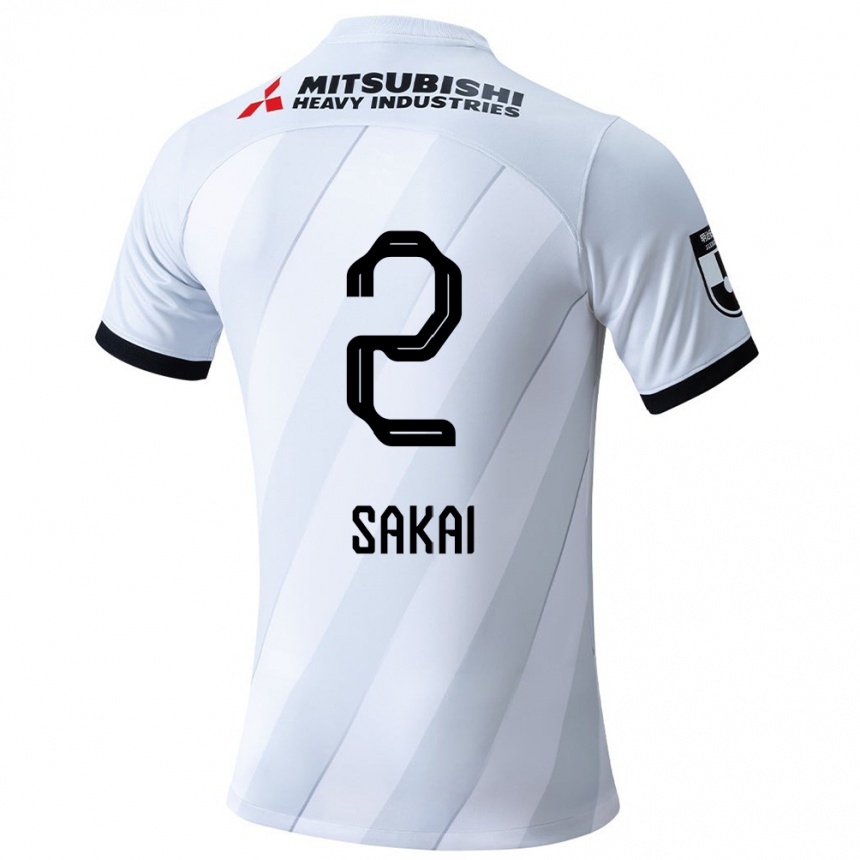 Kids Football Hiroki Sakai #2 White Grey Away Jersey 2024/25 T-Shirt