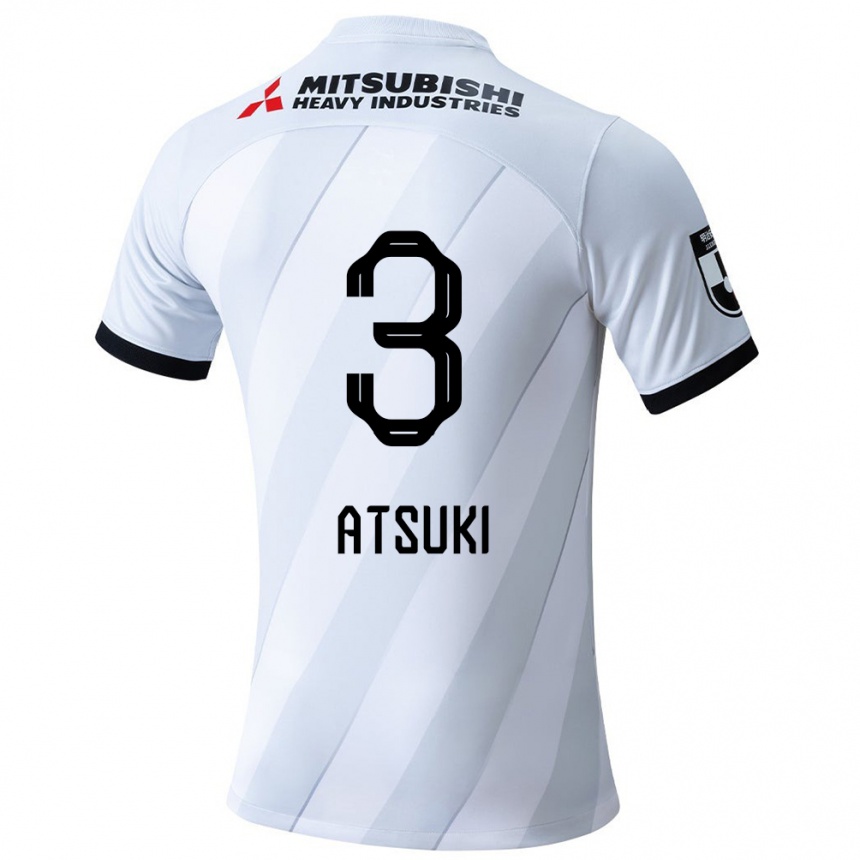 Kids Football Atsuki Ito #3 White Grey Away Jersey 2024/25 T-Shirt