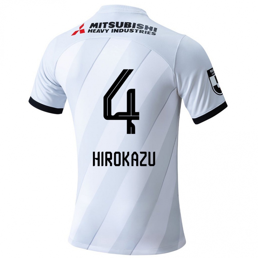 Kids Football Hirokazu Ishihara #4 White Grey Away Jersey 2024/25 T-Shirt