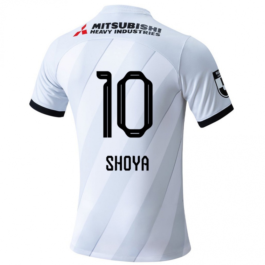 Kids Football Shoya Nakajima #10 White Grey Away Jersey 2024/25 T-Shirt