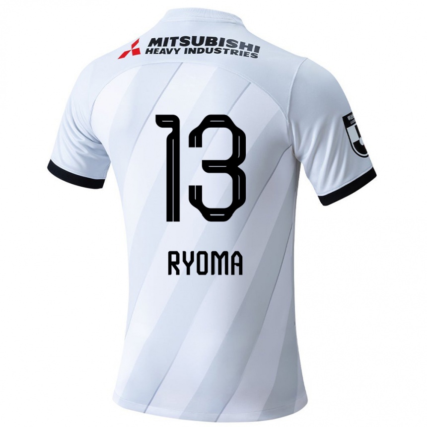 Kids Football Ryoma Watanabe #13 White Grey Away Jersey 2024/25 T-Shirt