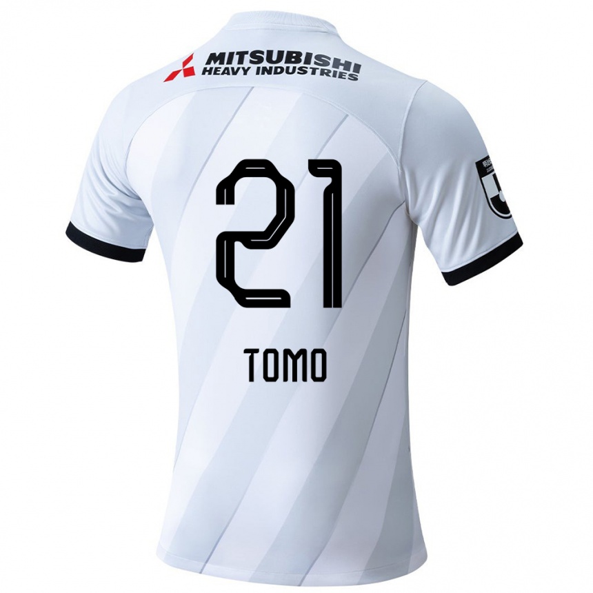 Kids Football Tomoaki Okubo #21 White Grey Away Jersey 2024/25 T-Shirt