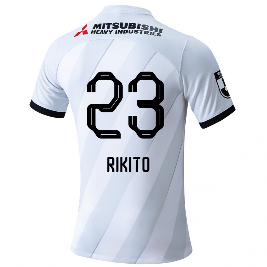 Kids Football Rikito Inoue #23 White Grey Away Jersey 2024/25 T-Shirt