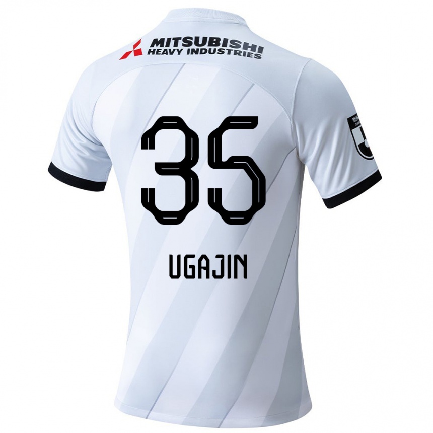 Kids Football Tomoya Ugajin #35 White Grey Away Jersey 2024/25 T-Shirt