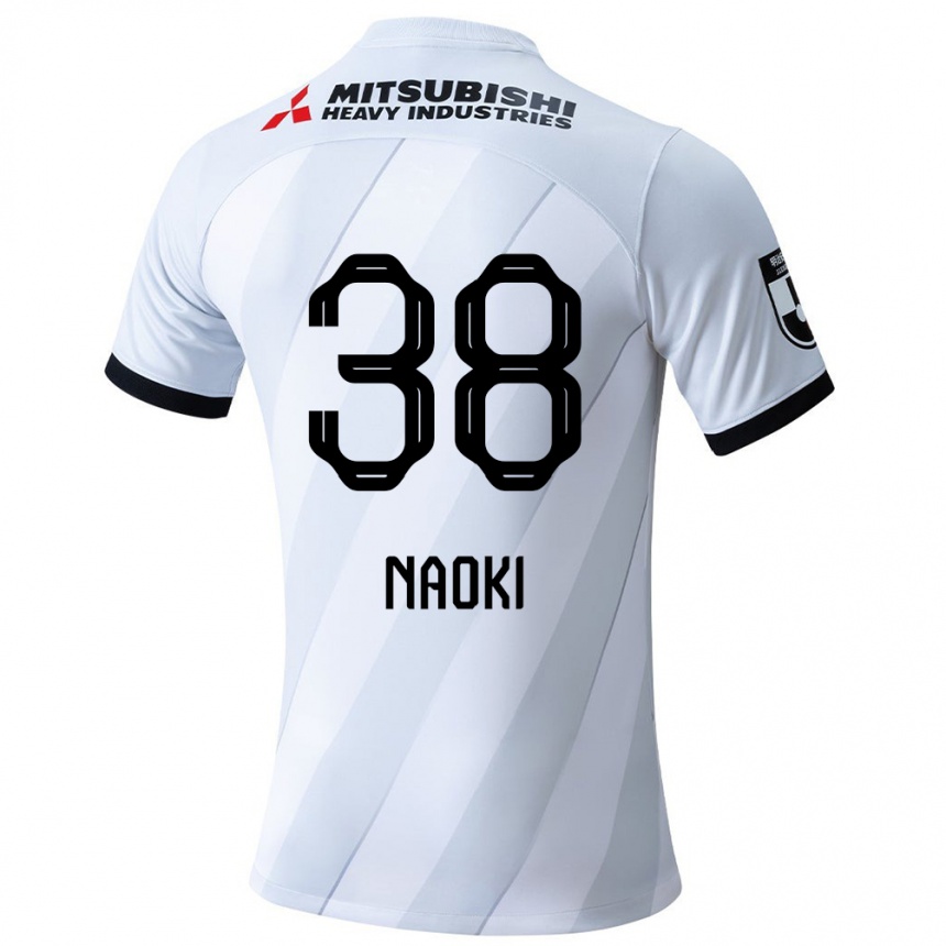 Kids Football Naoki Maeda #38 White Grey Away Jersey 2024/25 T-Shirt