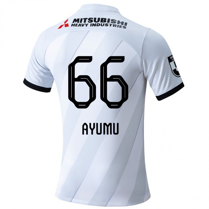 Kids Football Ayumu Ohata #66 White Grey Away Jersey 2024/25 T-Shirt