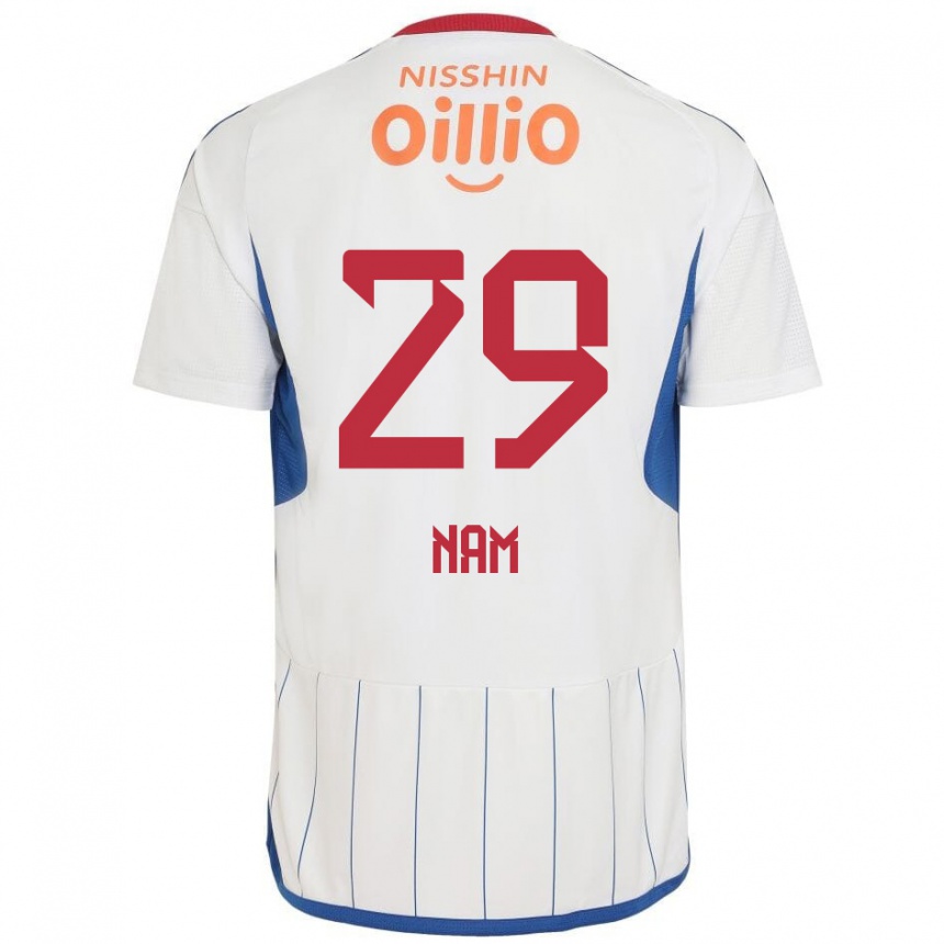 Kids Football Tae-Hee Nam #29 White Blue Red Away Jersey 2024/25 T-Shirt