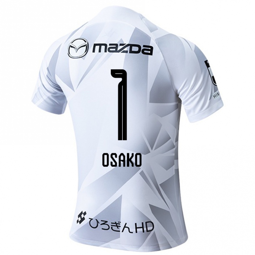 Kids Football Keisuke Osako #1 White Grey Black Away Jersey 2024/25 T-Shirt