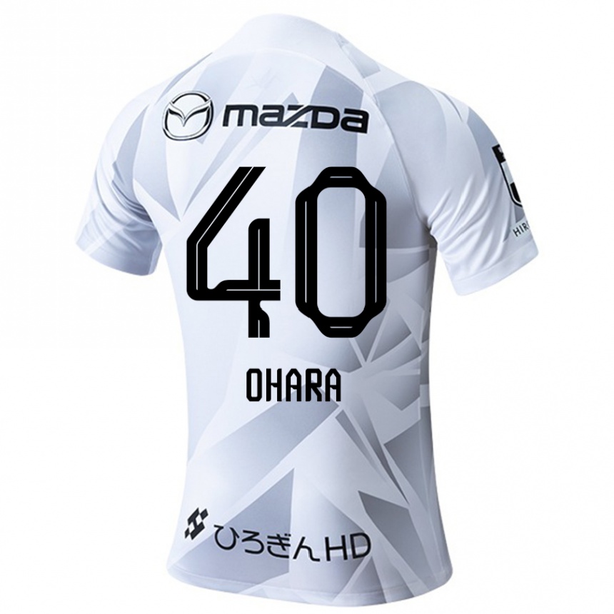 Kids Football Motoki Ohara #40 White Grey Black Away Jersey 2024/25 T-Shirt