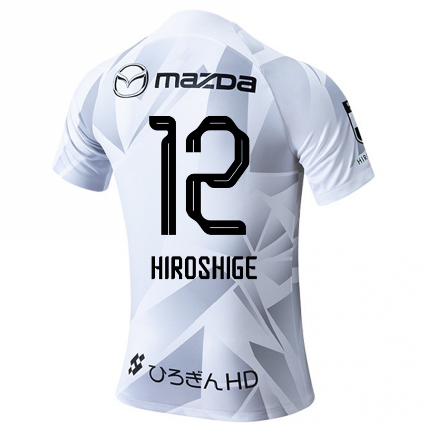 Kids Football Soma Hiroshige #12 White Grey Black Away Jersey 2024/25 T-Shirt