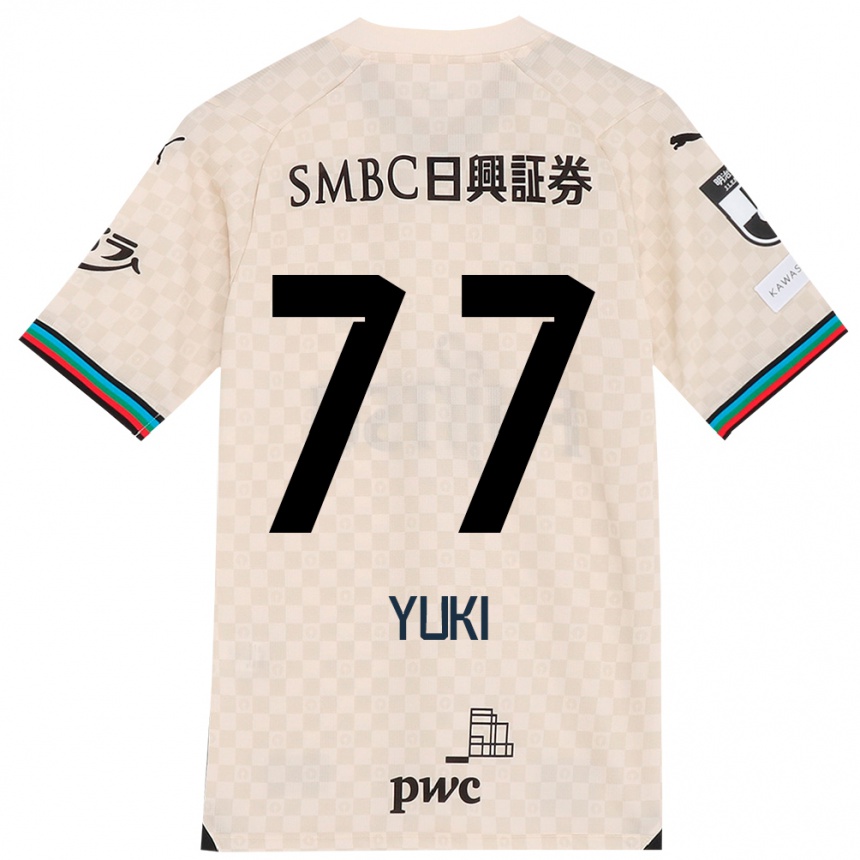 Kids Football Yuki Yamamoto #77 White Gray Away Jersey 2024/25 T-Shirt