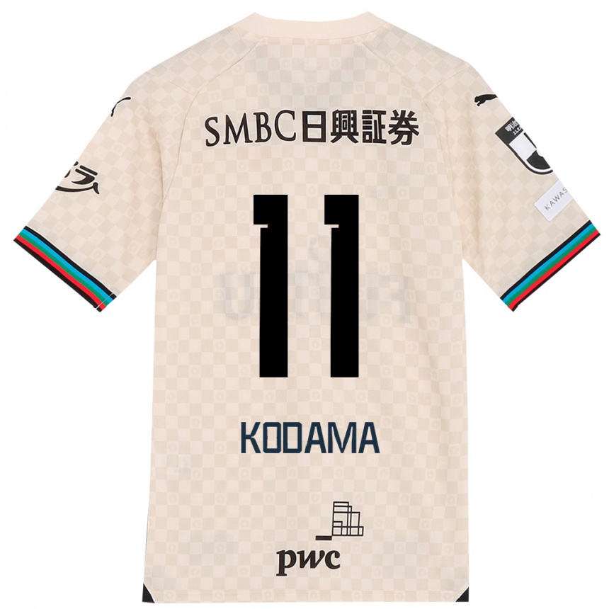 Kids Football Shotaro Kodama #11 White Gray Away Jersey 2024/25 T-Shirt