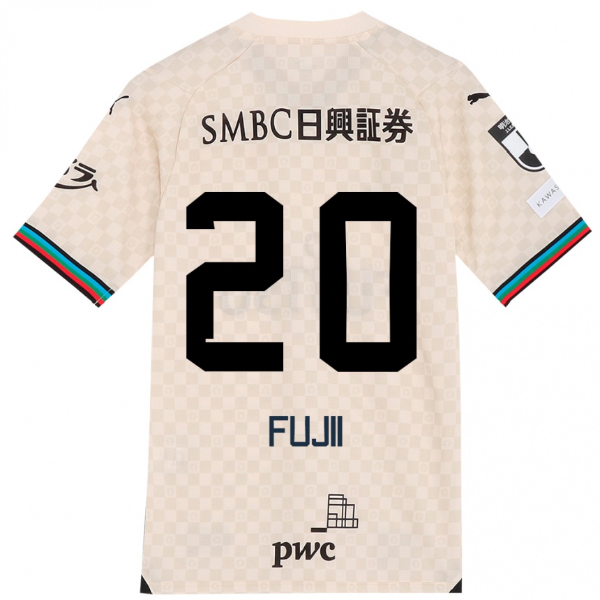 Kids Football Rensuke Fujii #20 White Gray Away Jersey 2024/25 T-Shirt