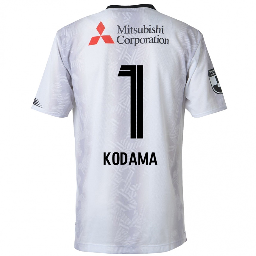 Kids Football Tsuyoshi Kodama #1 White Black Away Jersey 2024/25 T-Shirt