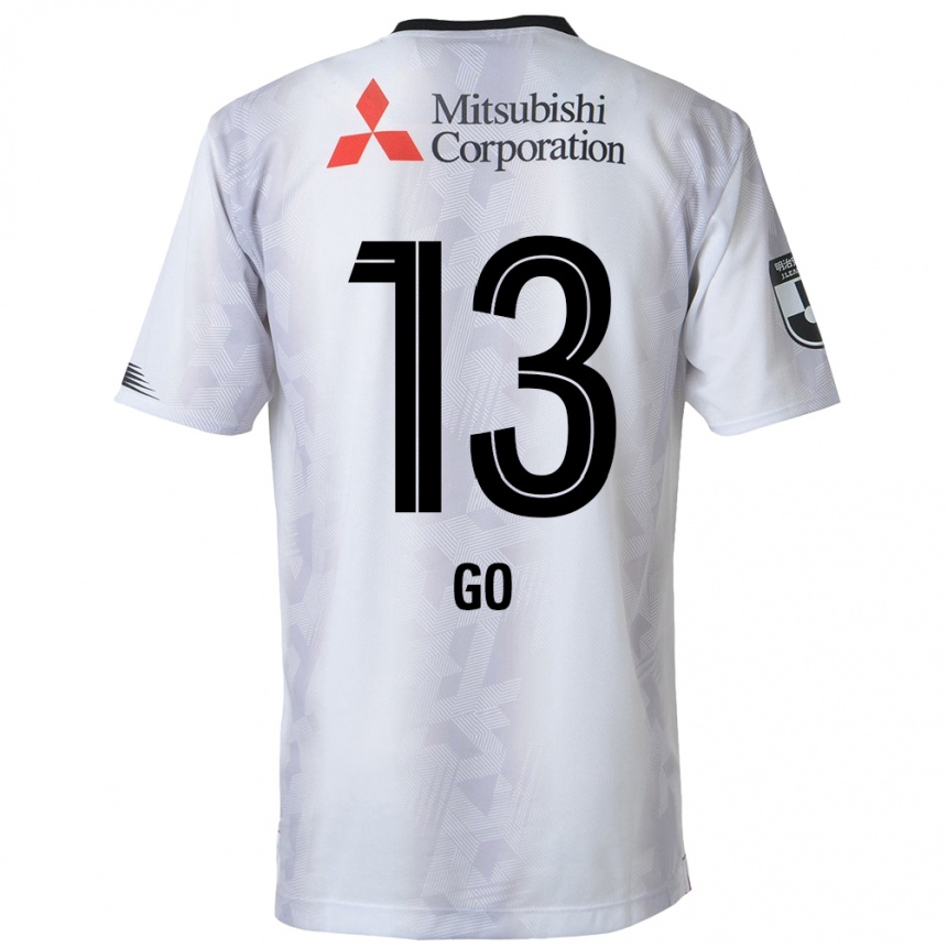 Kids Football Go Hatano #13 White Black Away Jersey 2024/25 T-Shirt