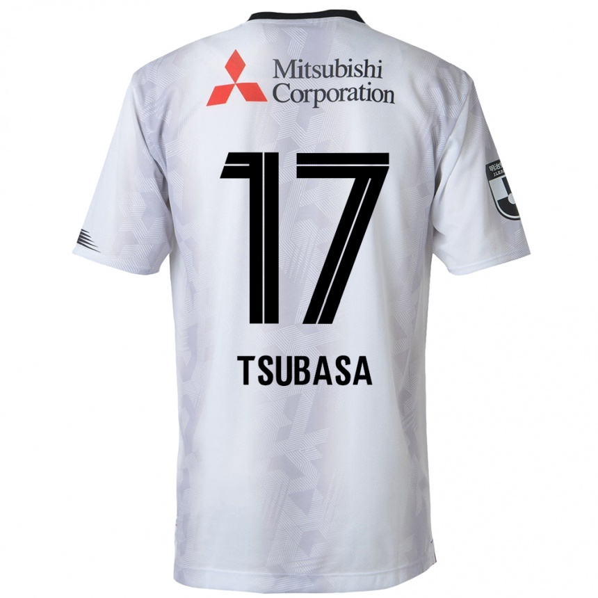 Kids Football Tsubasa Terayama #17 White Black Away Jersey 2024/25 T-Shirt