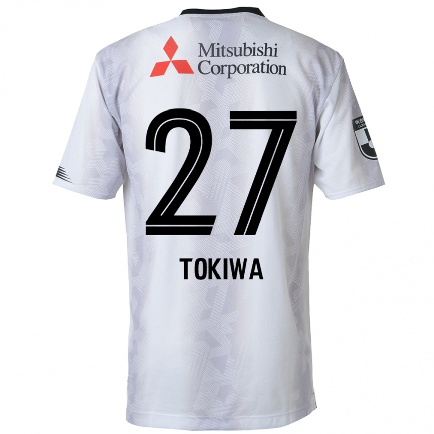 Kids Football Kyota Tokiwa #27 White Black Away Jersey 2024/25 T-Shirt