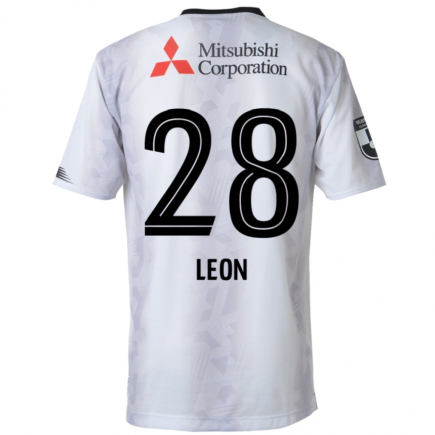 Kids Football Leon Nozawa #28 White Black Away Jersey 2024/25 T-Shirt