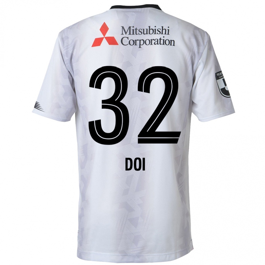 Kids Football Kanta Doi #32 White Black Away Jersey 2024/25 T-Shirt