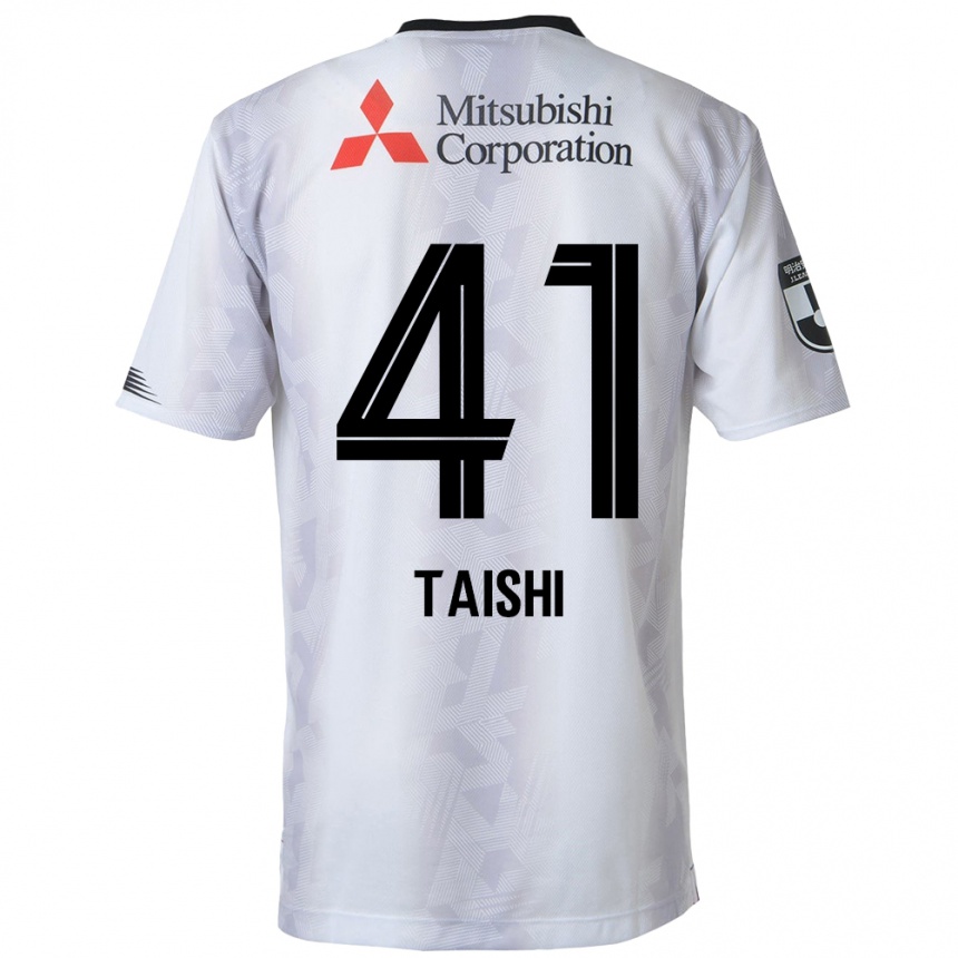 Kids Football Taishi Brandon Nozawa #41 White Black Away Jersey 2024/25 T-Shirt