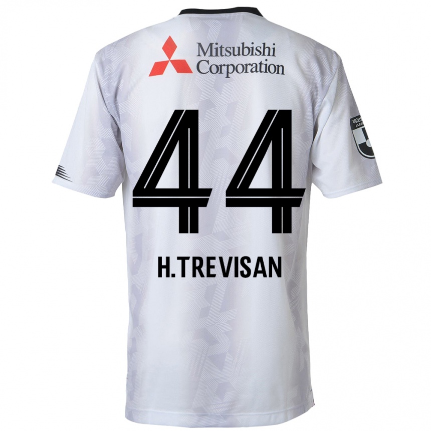 Kids Football Henrique Trevisan #44 White Black Away Jersey 2024/25 T-Shirt