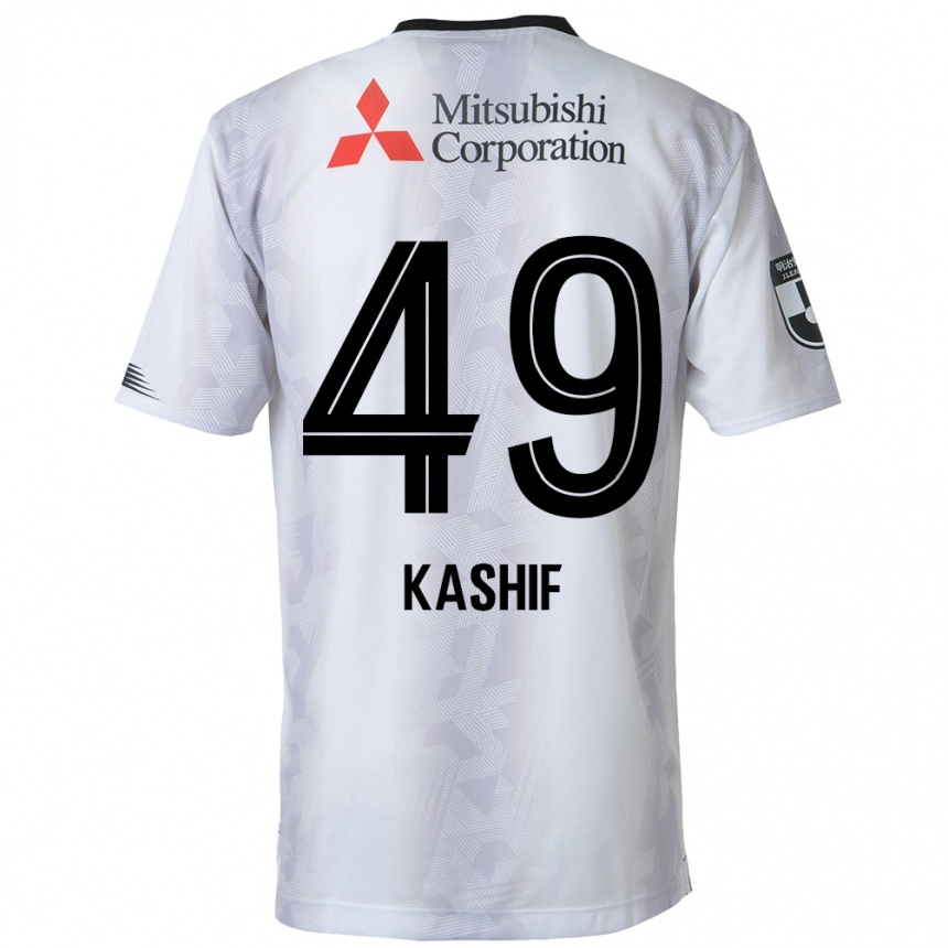 Kids Football Kashif Bangnagande #49 White Black Away Jersey 2024/25 T-Shirt