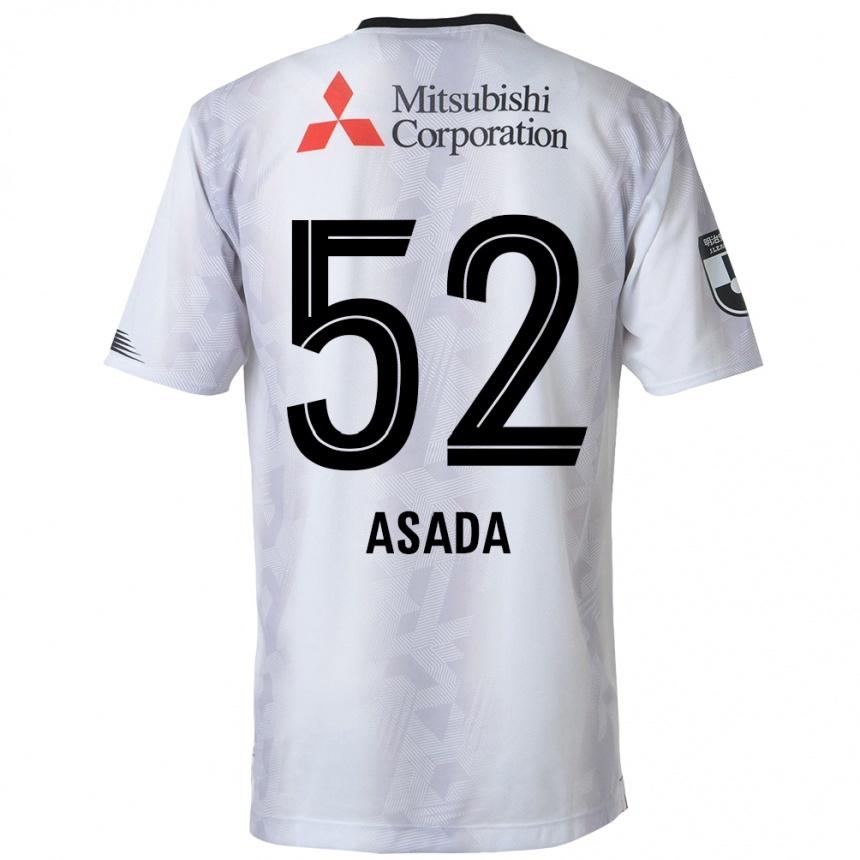 Kids Football Rui Asada #52 White Black Away Jersey 2024/25 T-Shirt