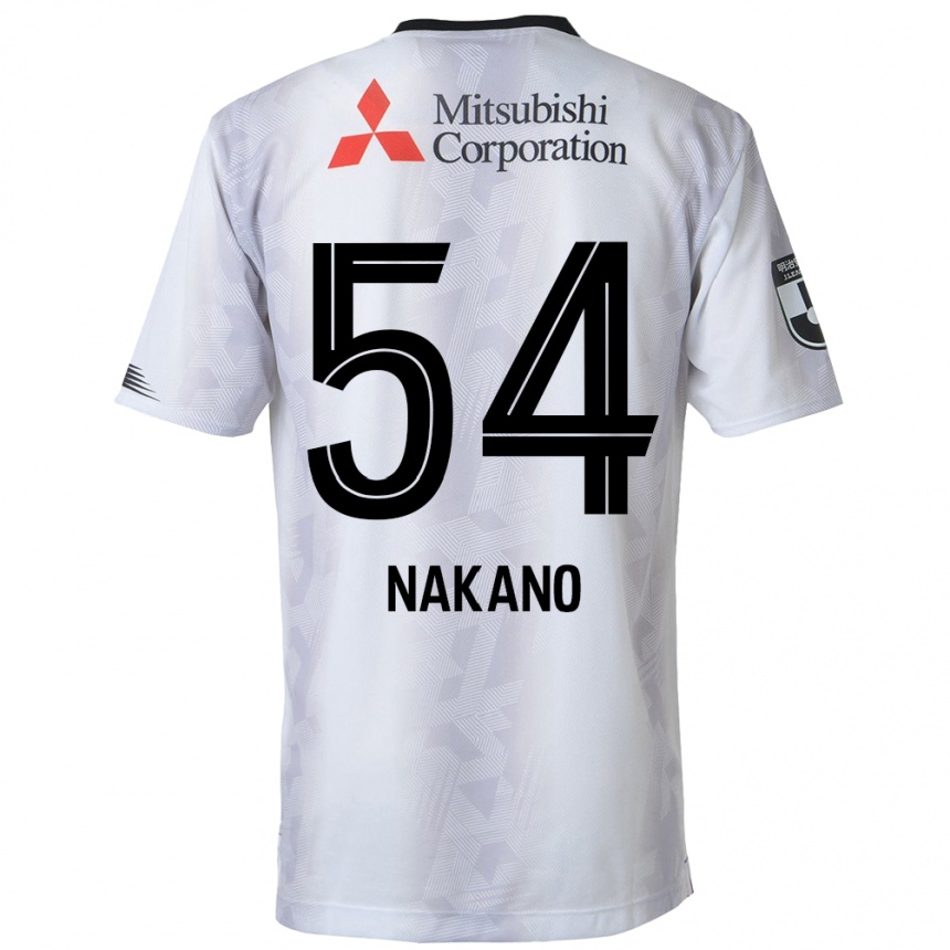 Kids Football Yui Nakano #54 White Black Away Jersey 2024/25 T-Shirt