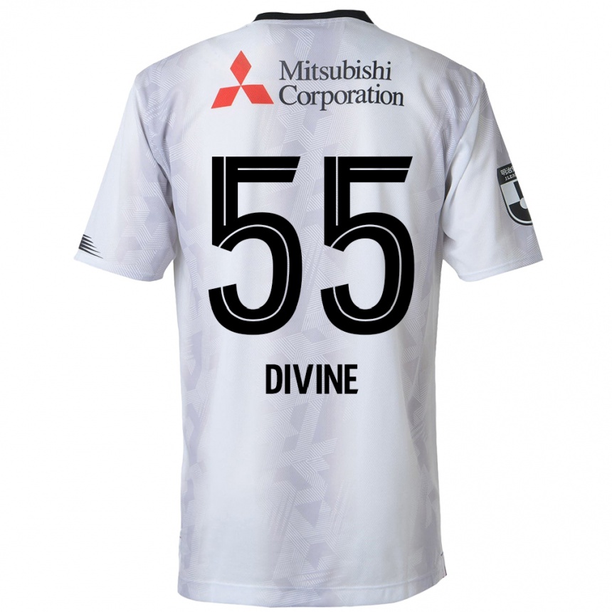 Kids Football Divine Chinedu Otani #55 White Black Away Jersey 2024/25 T-Shirt