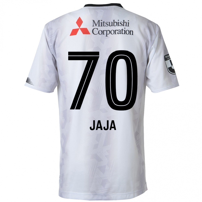 Kids Football Jája Silva #70 White Black Away Jersey 2024/25 T-Shirt