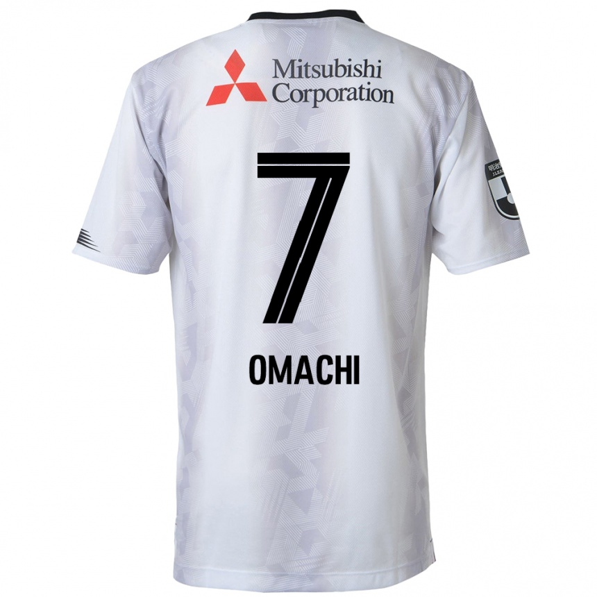 Kids Football Hyugo Omachi #7 White Black Away Jersey 2024/25 T-Shirt