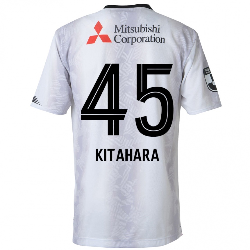 Kids Football Maki Kitahara #45 White Black Away Jersey 2024/25 T-Shirt