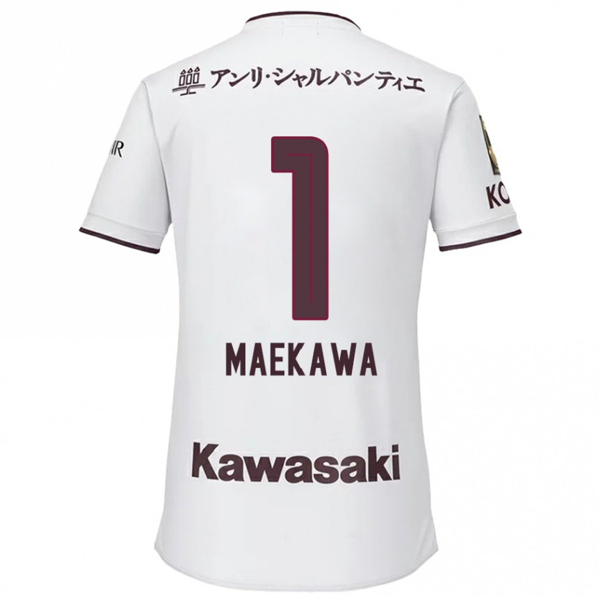 Kids Football Daiya Maekawa #1 White Red Away Jersey 2024/25 T-Shirt