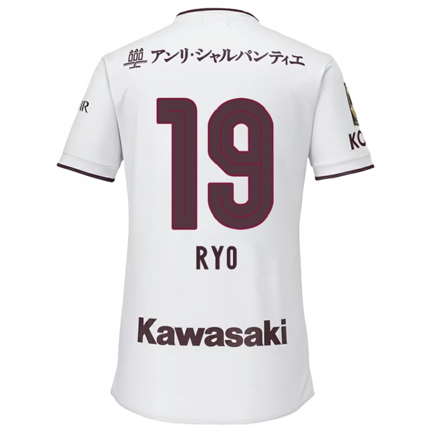 Kids Football Ryo Hatsuse #19 White Red Away Jersey 2024/25 T-Shirt