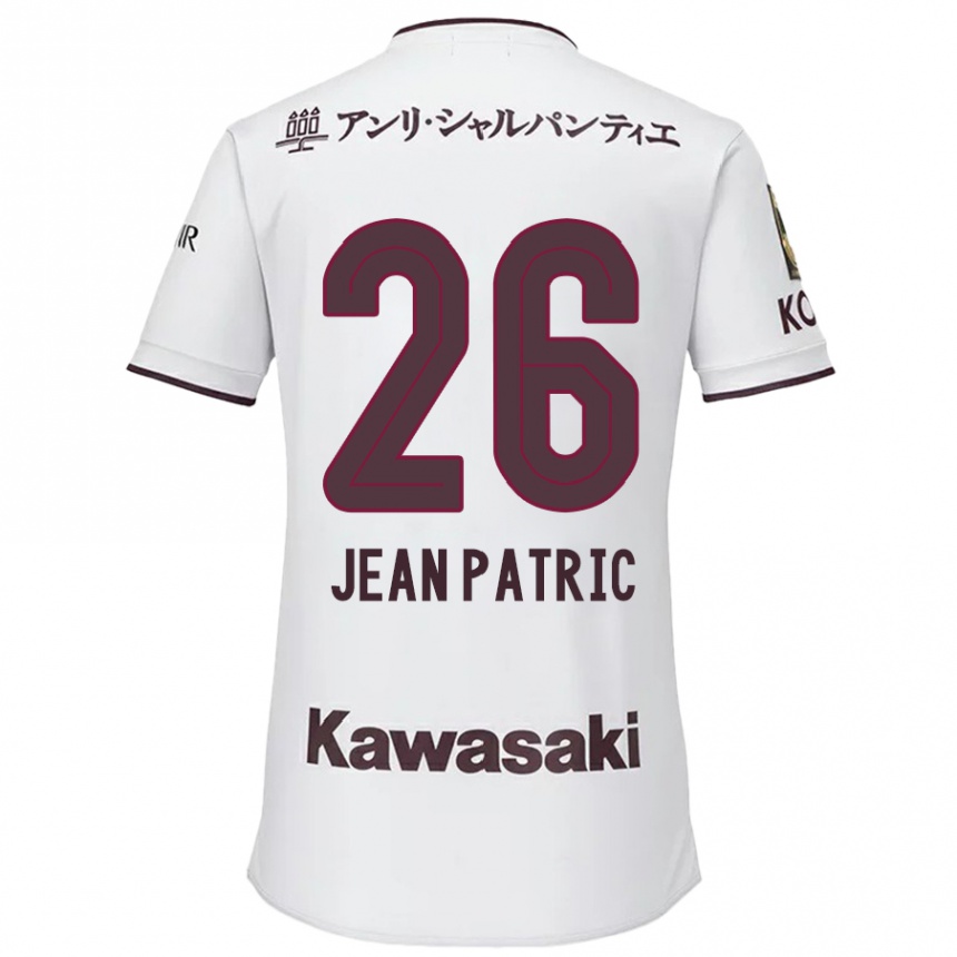 Kids Football Jean Patric #26 White Red Away Jersey 2024/25 T-Shirt