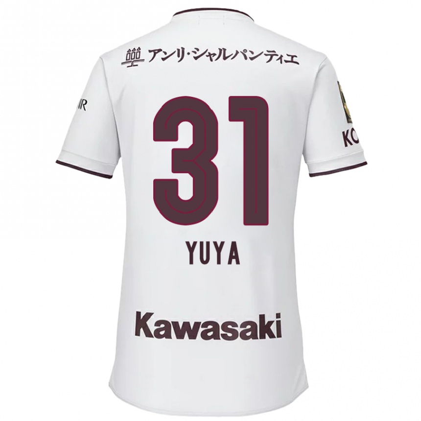 Kids Football Yuya Nakasaka #31 White Red Away Jersey 2024/25 T-Shirt