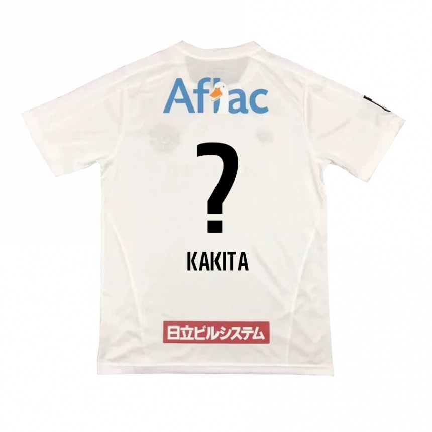 Kids Football Yuki Kakita #0 White Black Away Jersey 2024/25 T-Shirt