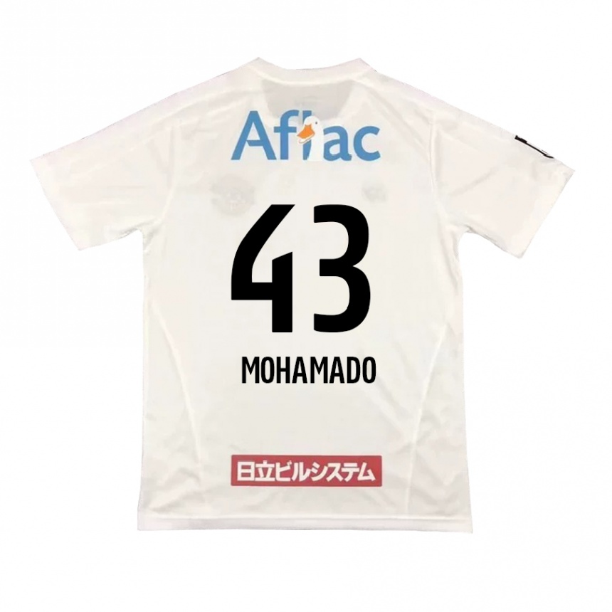 Kids Football Faruzansana Mohamado #43 White Black Away Jersey 2024/25 T-Shirt